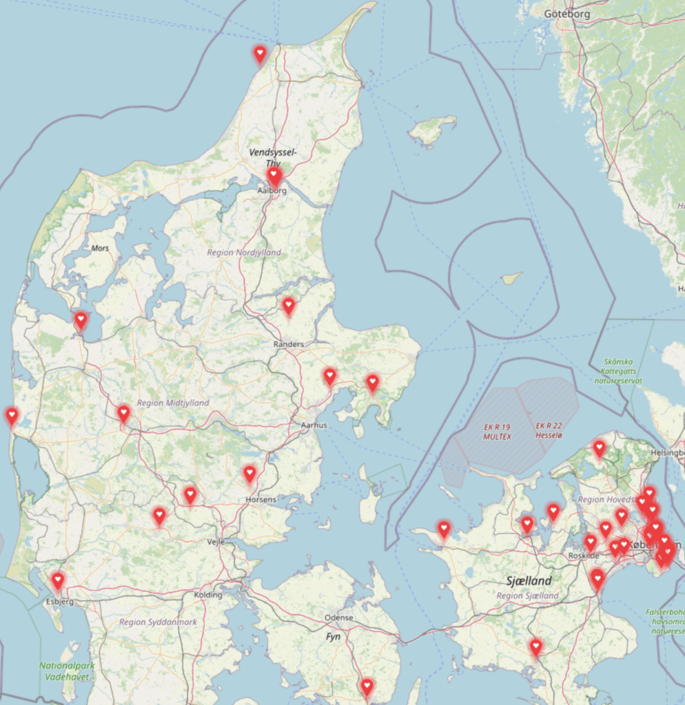 hjertesikre zoner i Danmark