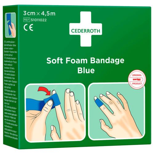 Cederroth Soft Foam bandage blå